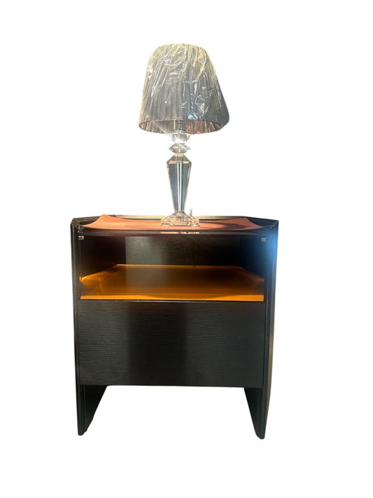 Modern Bedside Table with Illuminated Shelf
