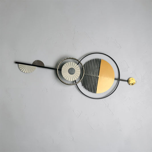 Modern Geometric Metal Wall Sculpture