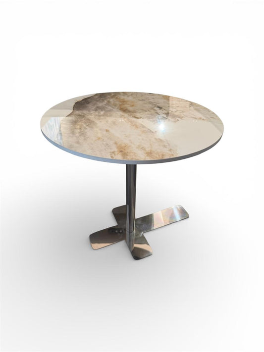 Modern Marble Pedestal Side Table