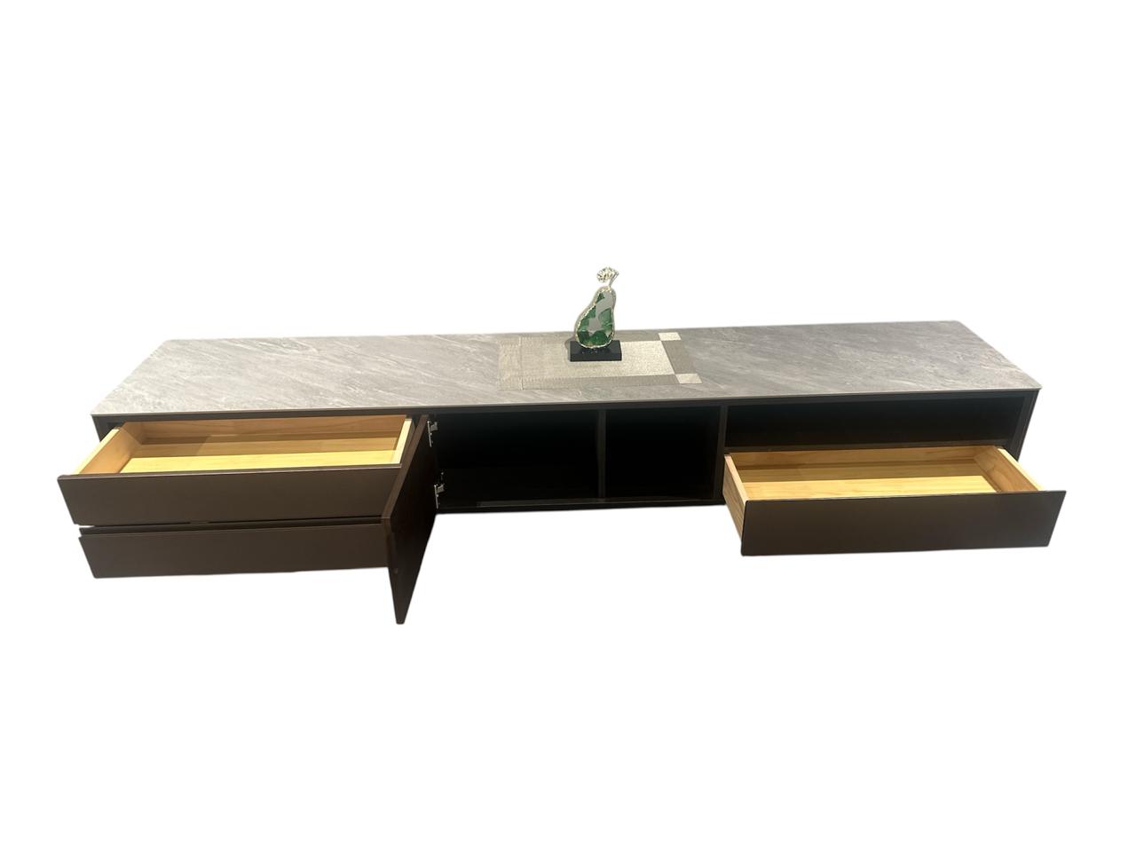 Modern Walnut TV Unit with Storage Drawers