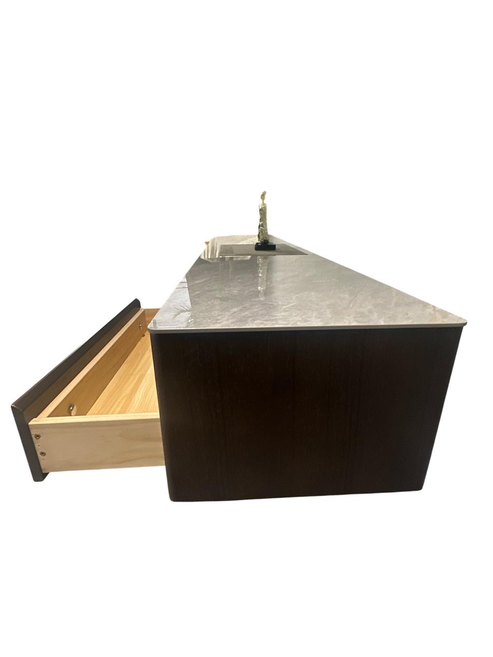 Modern Walnut TV Unit with Storage Drawers